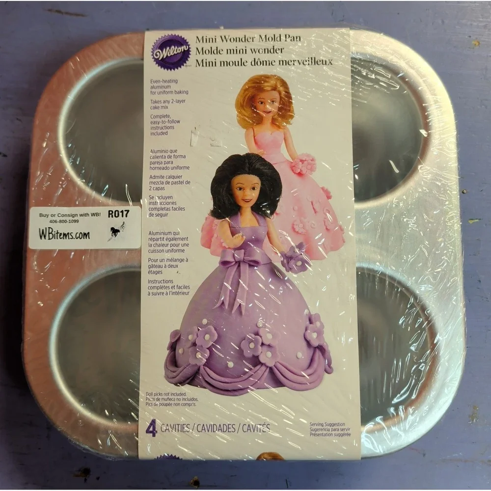 Wilton Mini Wonder Mold Doll Cake Pans Wonder Mold 4 Cavity 2105-3020